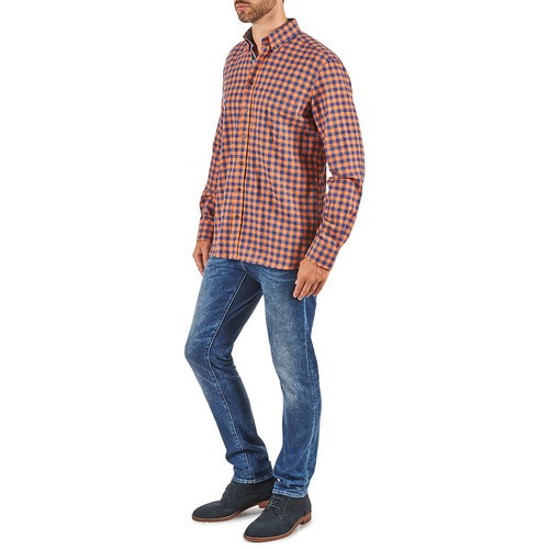 Hackett - SOFT BRIGHT CHECK - Orange / Bleu