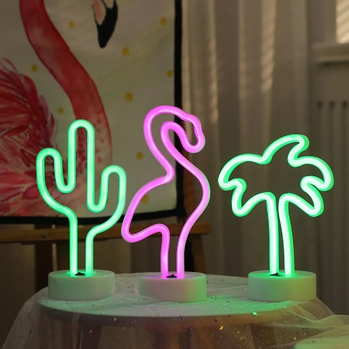Wewoo Guirlande LED Cactus Vert