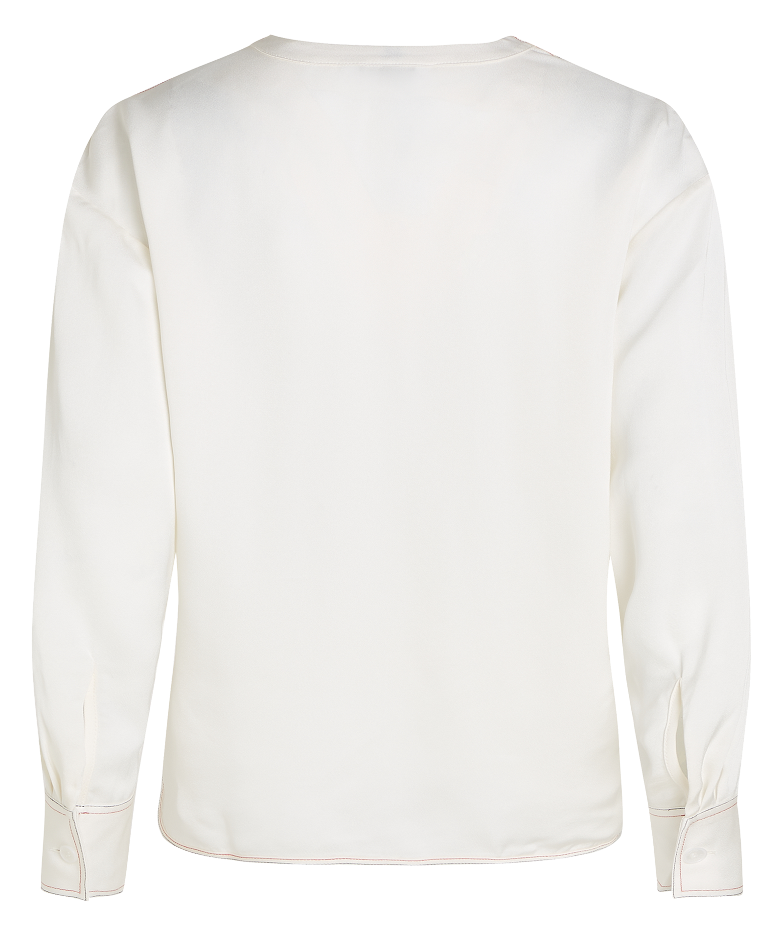 Chemisier droit col V | Blanc