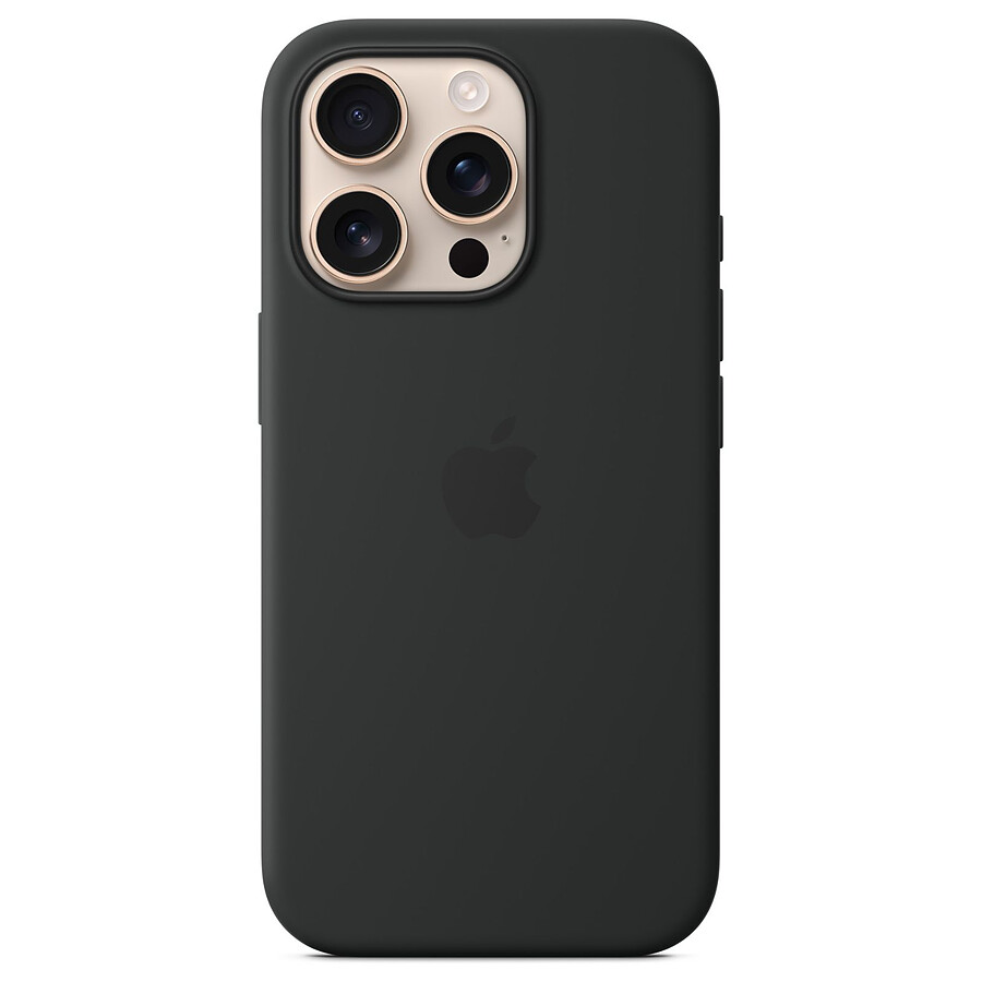 Apple Coque en silicone avec MagSafe Noir - iPhone 16 Pro Max