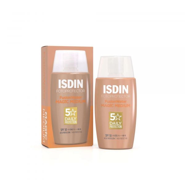 Protetor Solar Isdin FusionWater Magic Color Tom Médio SPF50  50ml