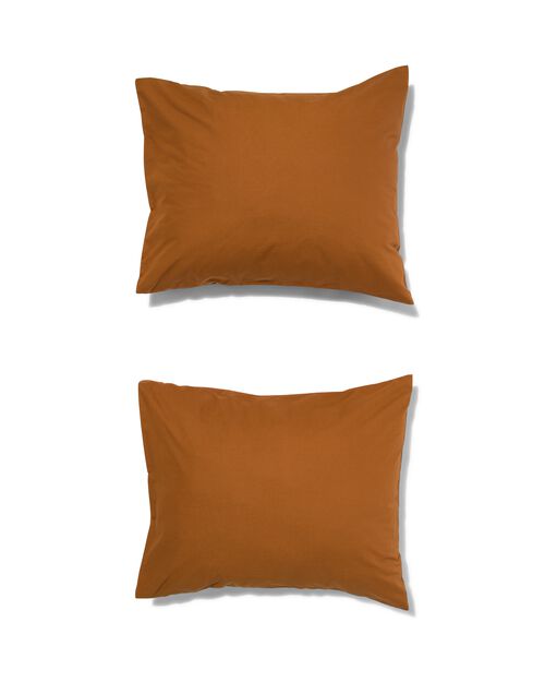 2 taies d’oreiller coton doux 60x70 marron
