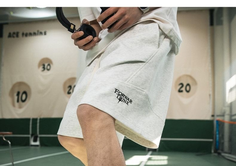 Really Point - Shorts met trekkoord en geborduurde letters