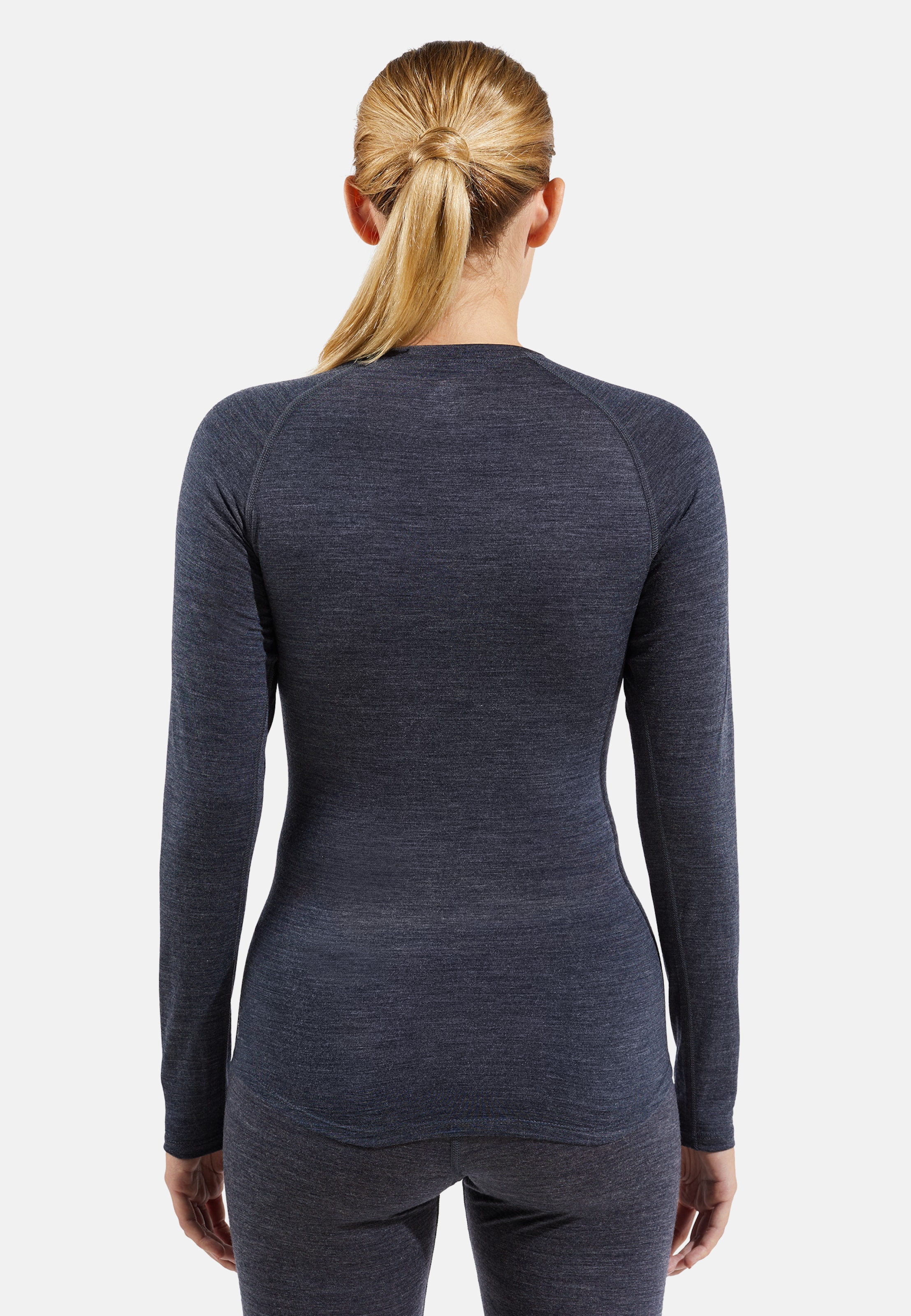 Natural Performance Wool 150 Base Layer Langarmshirt in folkstone gray - india ink melange