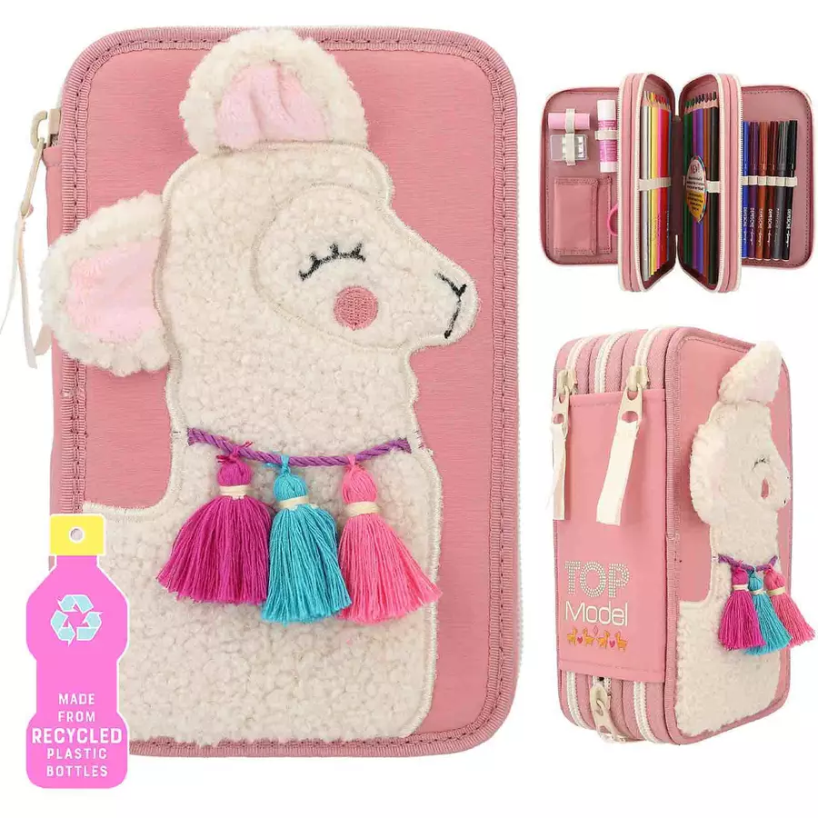 Depesche Federtasche COSY mit Applikation TOPModel 8 x 13 x 20 cm altrosa