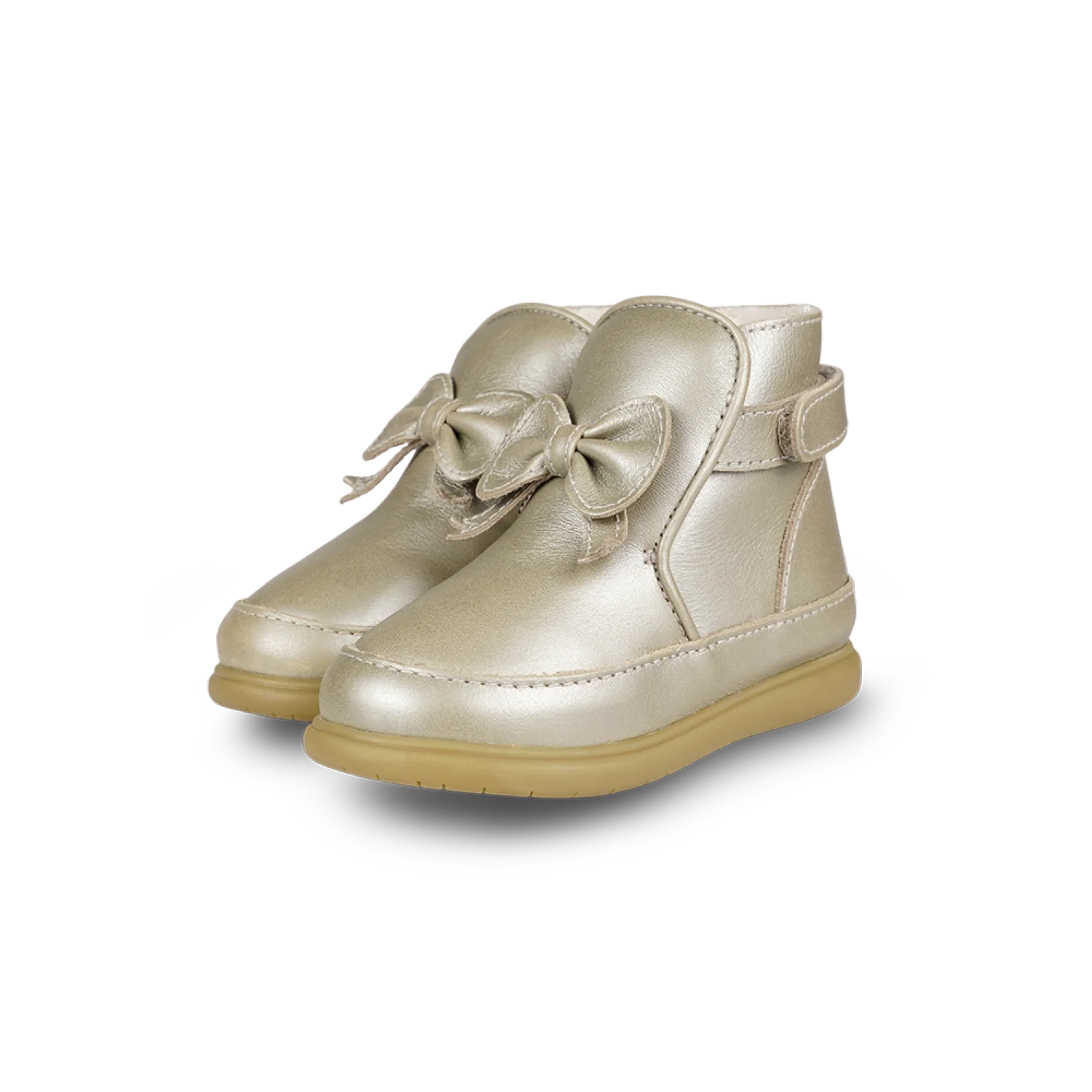 Cemilla Shoes | Champagne Metallic Leather
