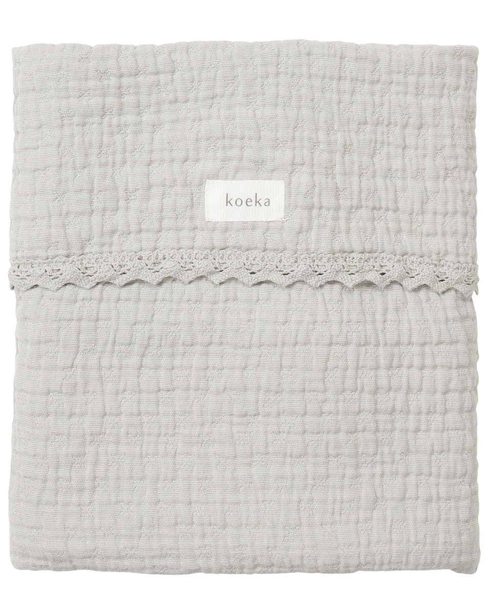 Kinderdecke LACE ELBA (100x150) in grey wave