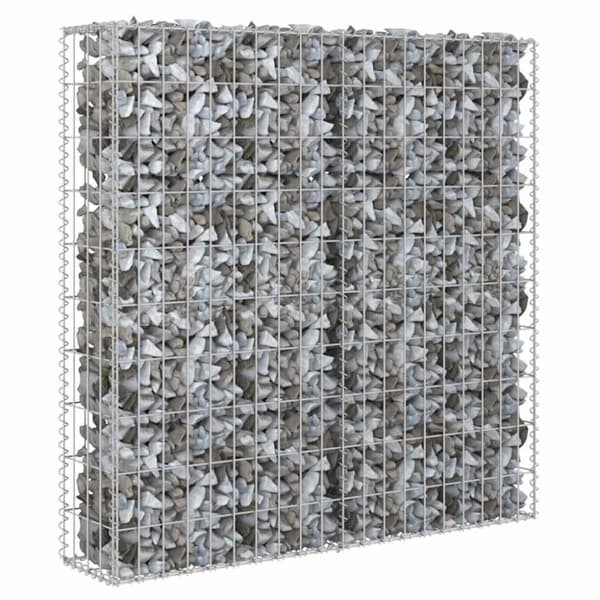vidaXL Gabion med deksler galvanisert stål 80x20x100 cm
