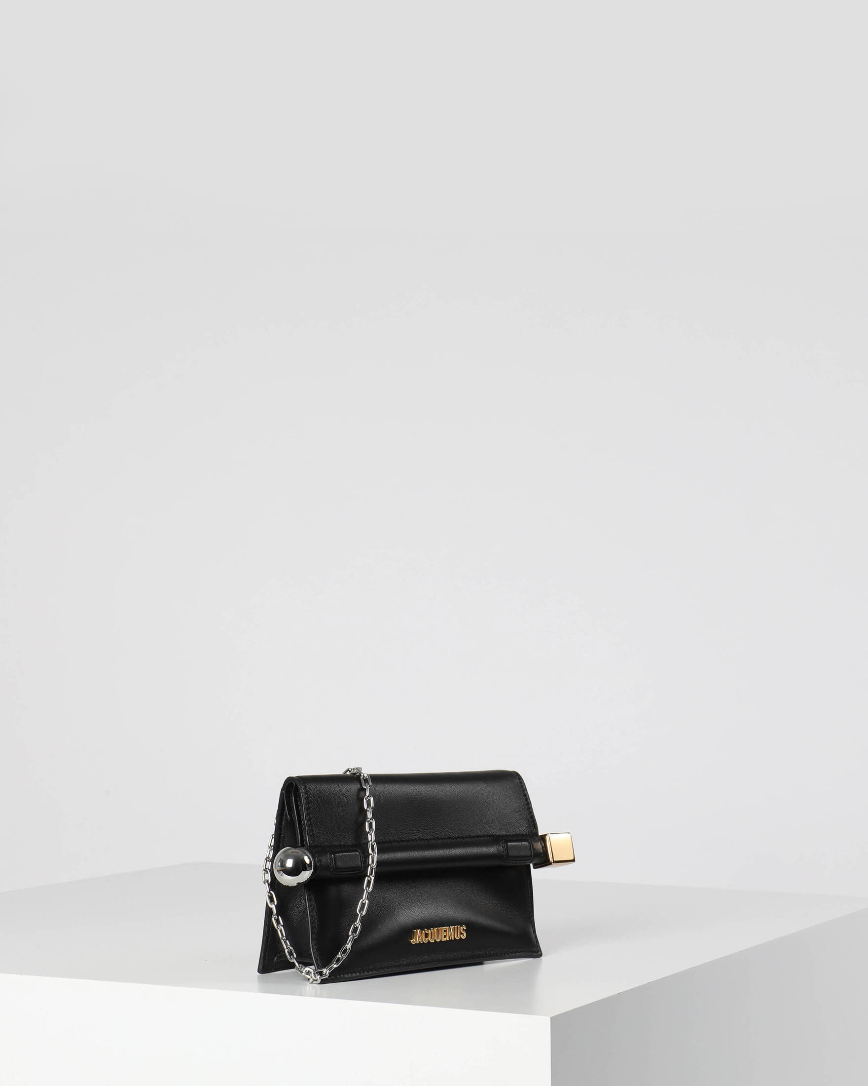 Jacquemus| Damen Clutch LA PETITE POCHETTE ROND CARRÉ aus Lammleder