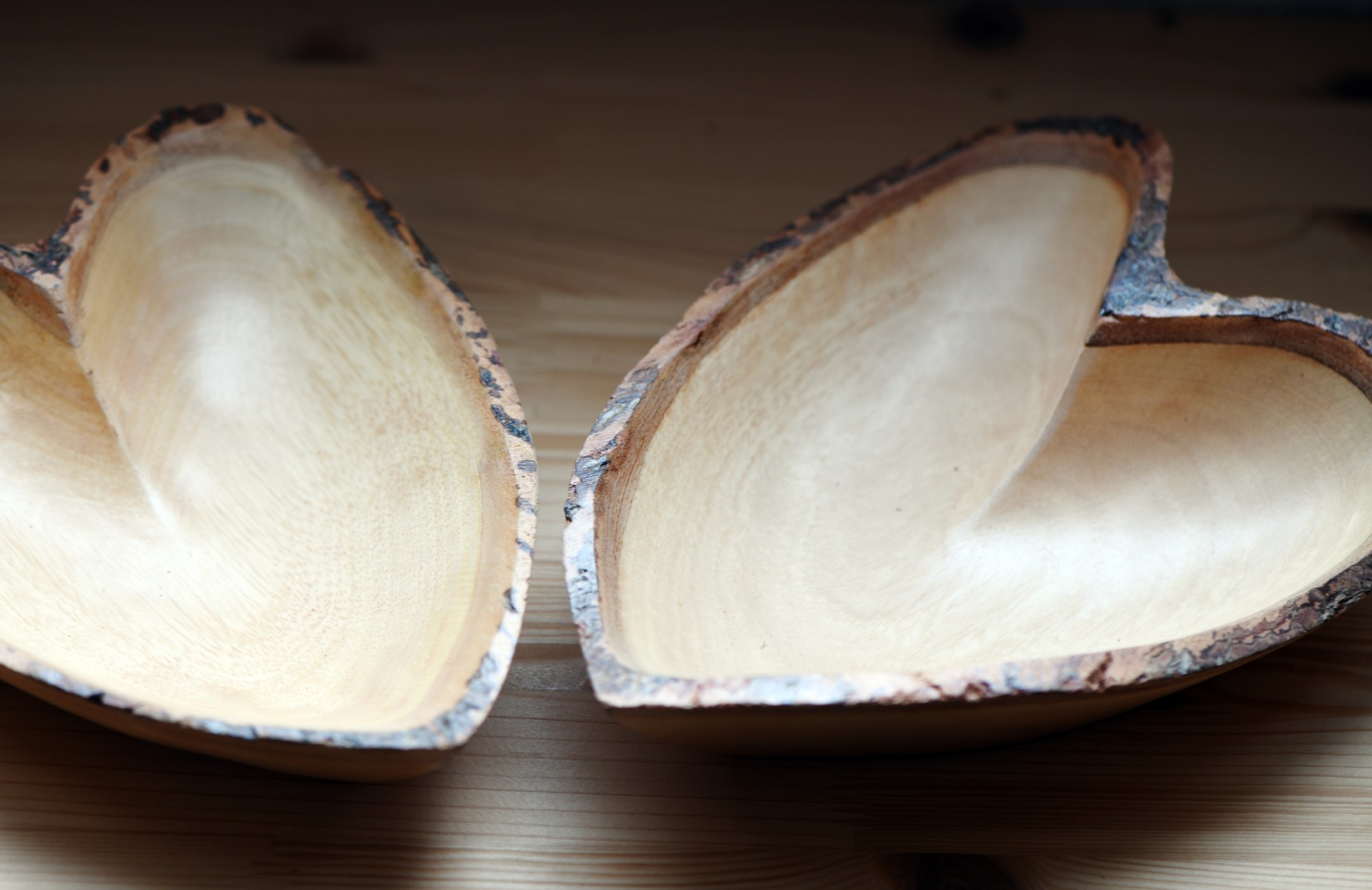 Schale in Herzform klein, 'Mangoholz', natur, T 25 cm, B 17 cm, H 6 cm von fischer's lagerhaus