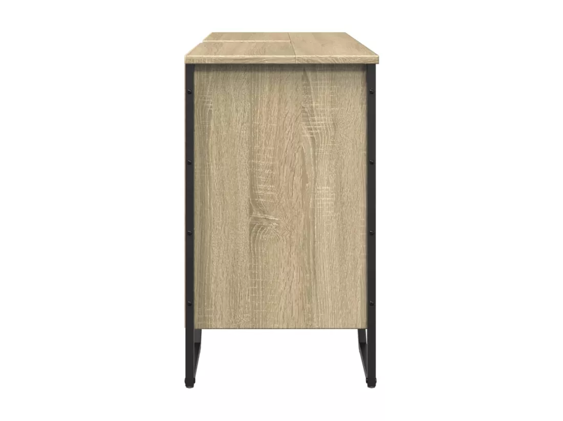 Armoire lavabo de salle de bain chêne sonoma 91x35x60 cm