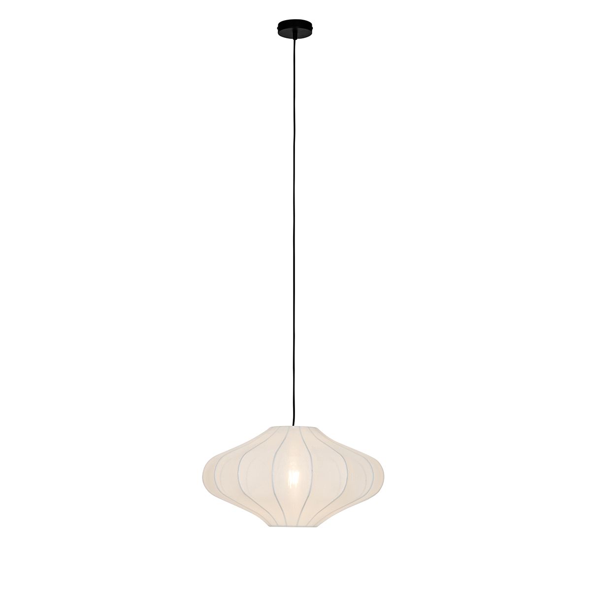 Design hanglamp wit zijden 50 cm - Plu