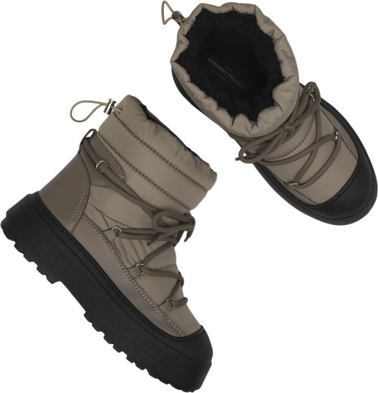 Garment Project Milo Snow Boot - Earth Nylon / Leather Earth