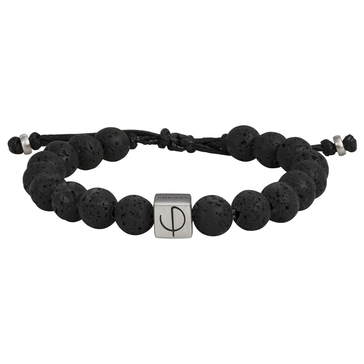 Bracelet souple Orso en Acier 316L avec lave noir