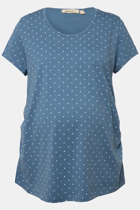Bellieva-T-Shirts, 2er-Pack, Rundhals, Halbarm, seitl. Raffung, Biobaumwolle, GOTS