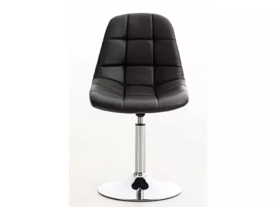 Chaise de bureau - Similicuir & Métal chromé - Marron - Emil
