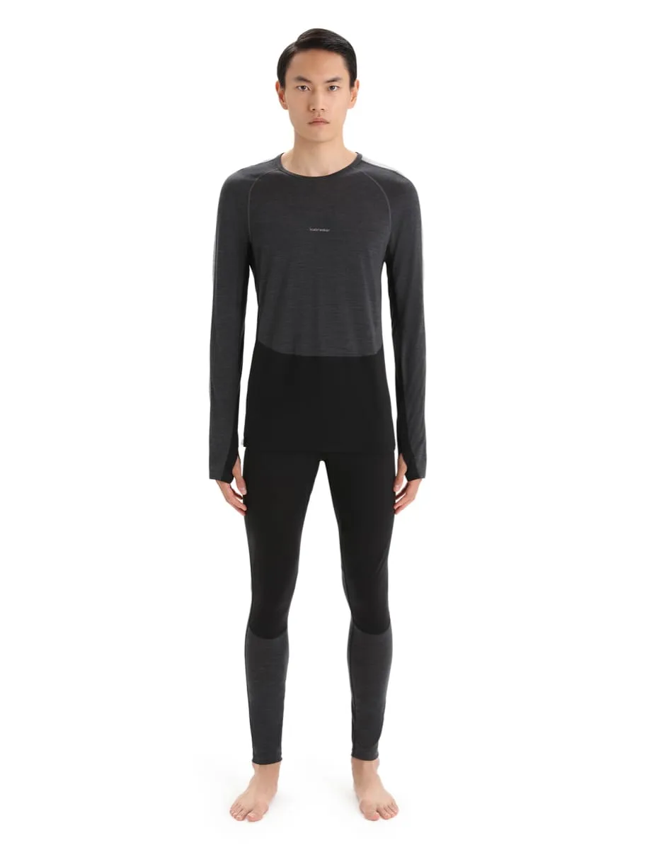 Icebreaker Men's 125 ZoneKnit™ Leggings Black/Jet Heather/CB
