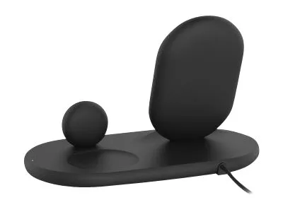 Belkin BoostCharge - Trådløs opladningsstander - 7.5 Watt - sort - for Apple AirPods; AirPods Pro; iPhone 11, 12, 7, 8, SE, X, XR, XS, XS Max; Watch