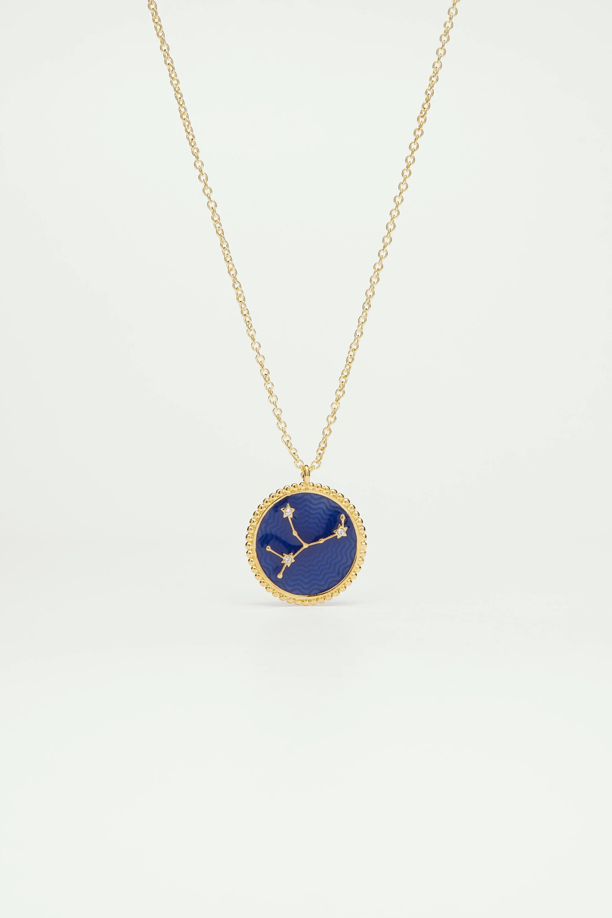 Collier pendentif signe astrologique cancer | Doré