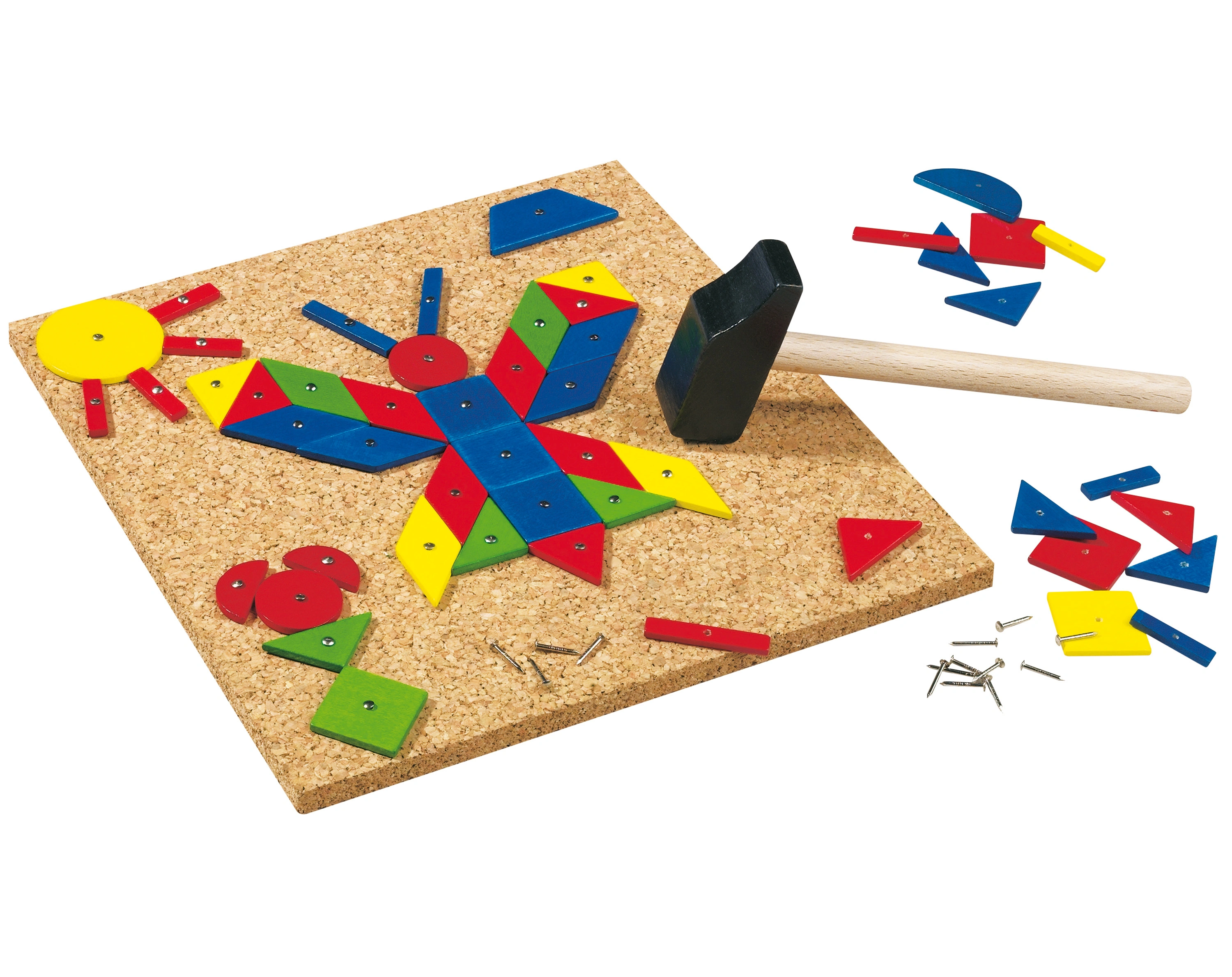 Nagelspiel POCH-POCH in bunt