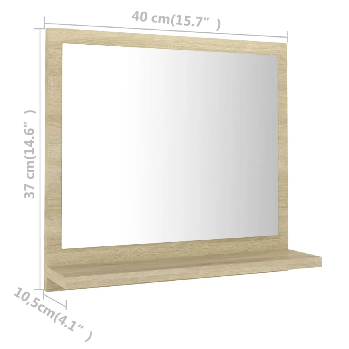vidaXL Miroir salle de bain 40x37cm