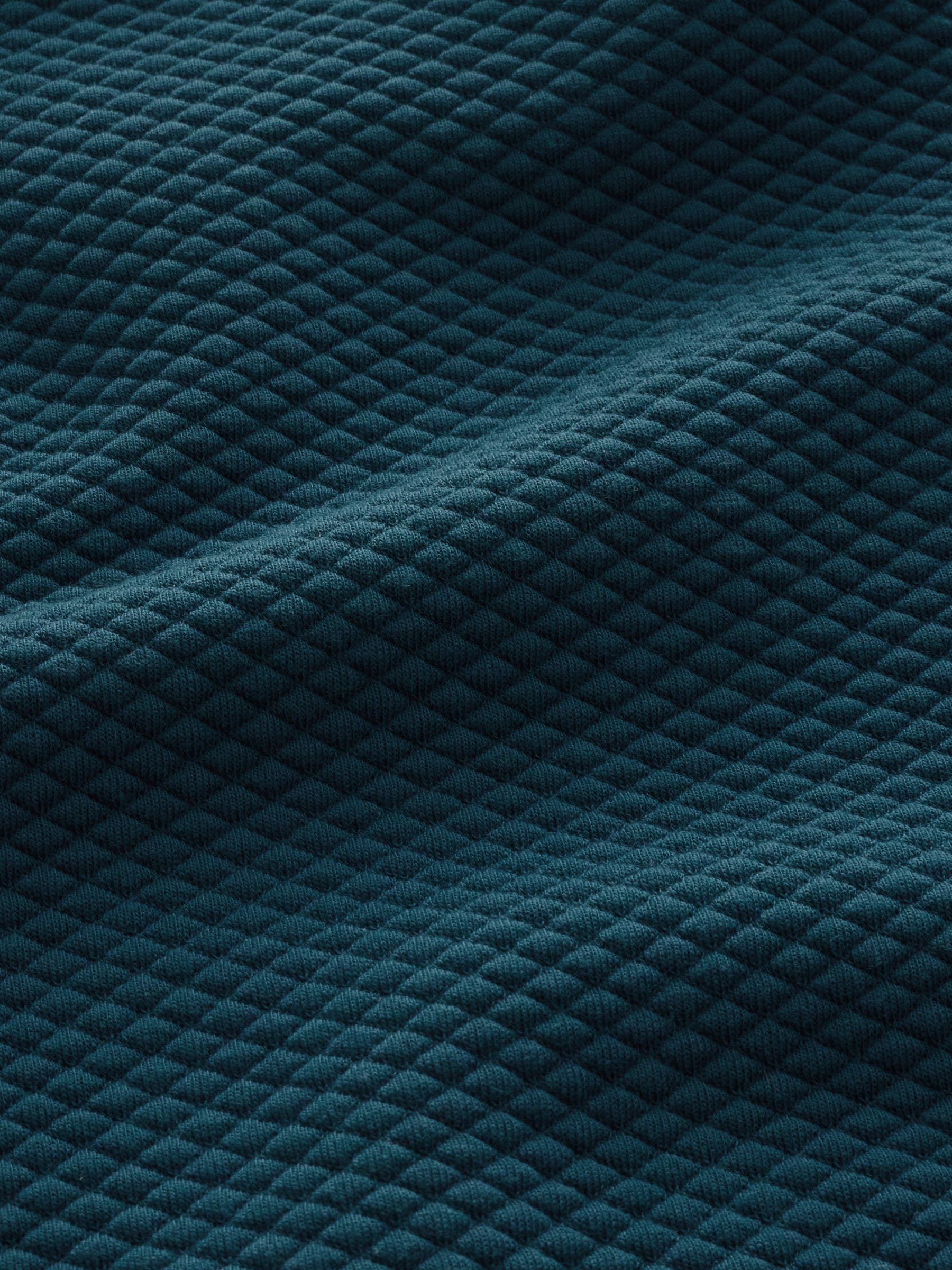 Blauwgroen - Pullover-hoody met textuur