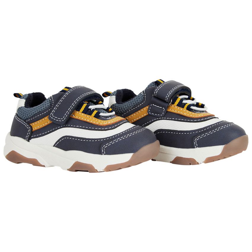 Baskets de sport à empiècements contrastés pour bébé garçon - Bleu marine