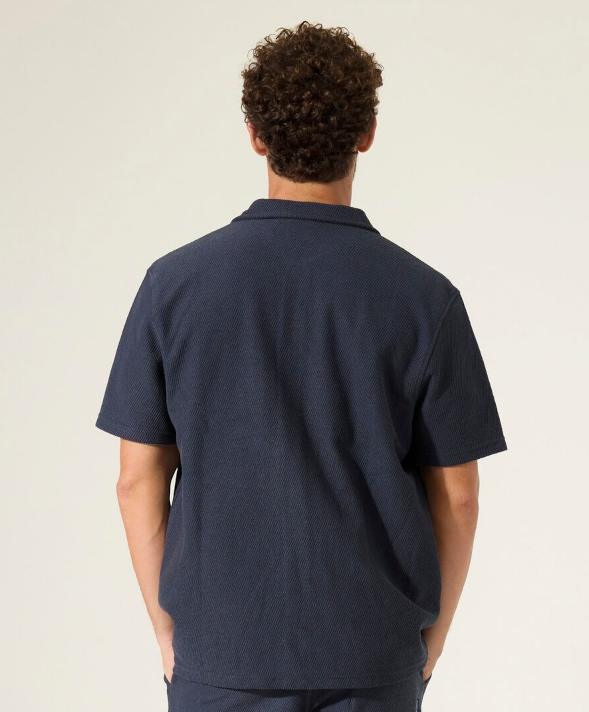 Garcia Heren overhemd korte mouw blauw