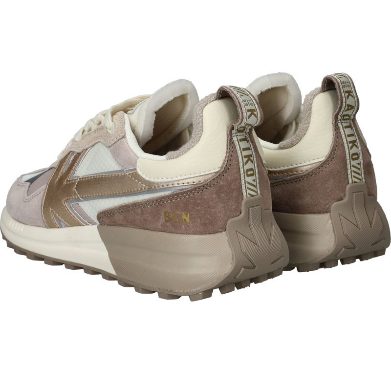 Kaotiko Detroit Gold Sneakers Taupe Dames