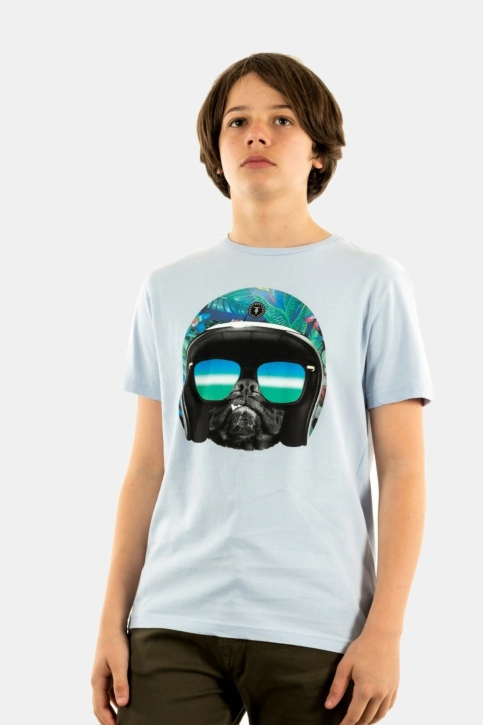 tee shirts manches courtes Le Temps Des Cerises sikesbo 3319 sky blue