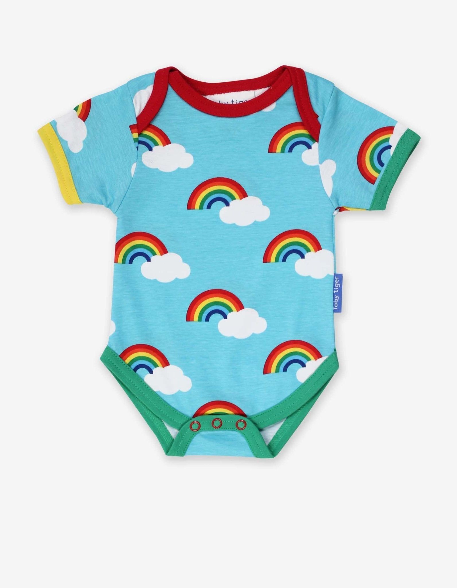 Toby Tiger Baby Body mit Regenbogen Print