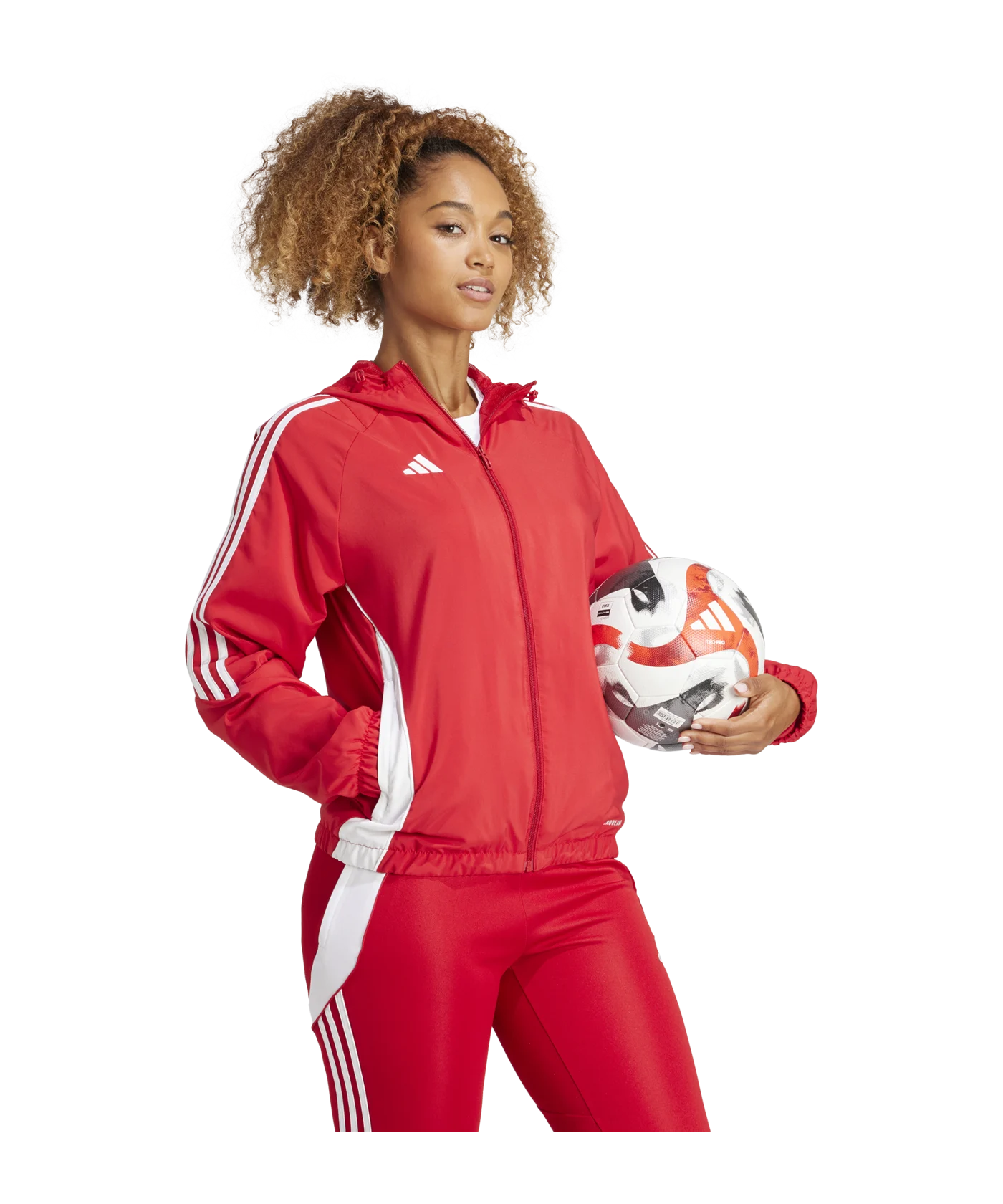 adidas Tiro 24 Windbreaker Damen Rot Weiss