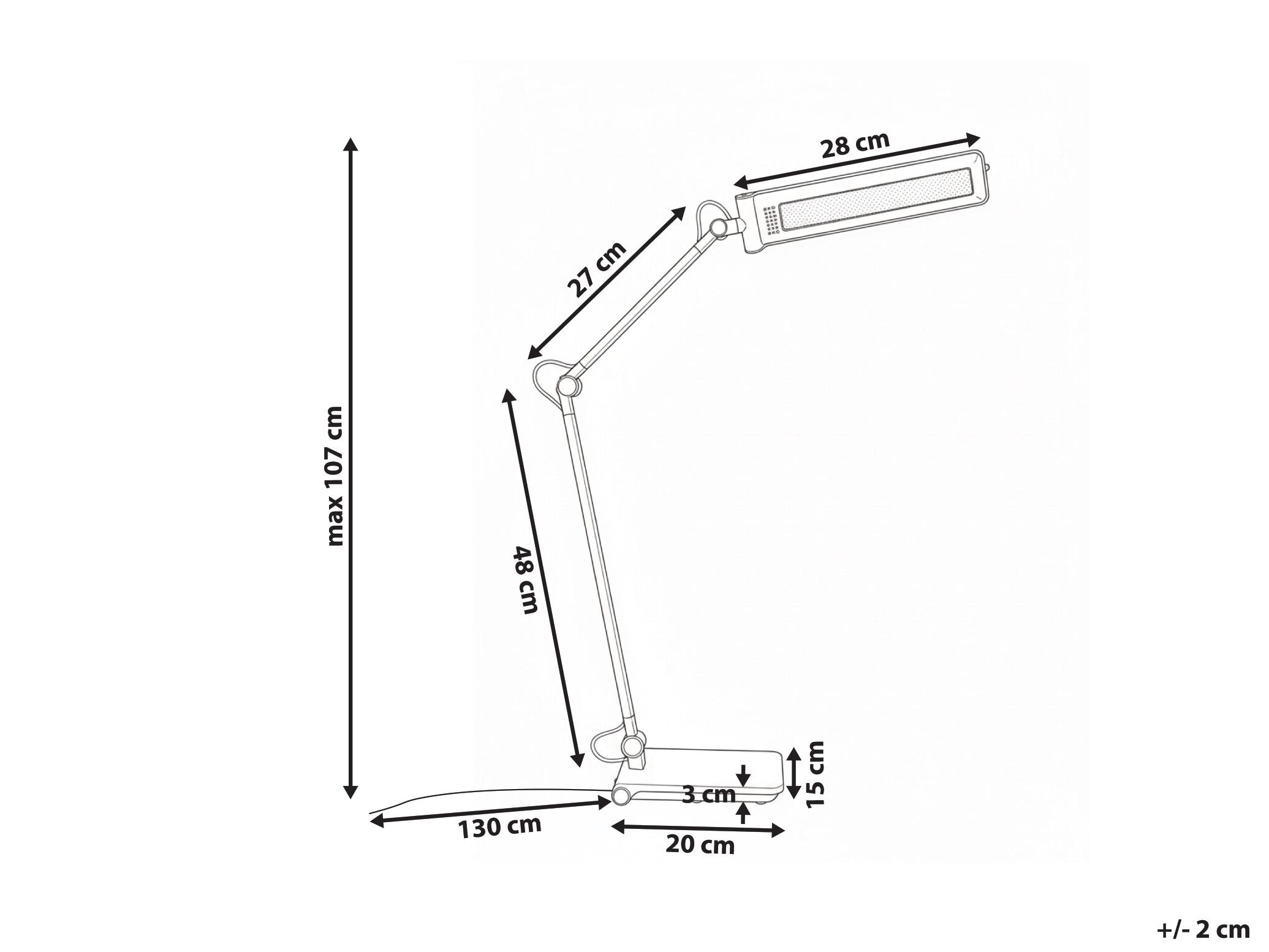 LED bureaulamp AQUILA met dimmer Zilver