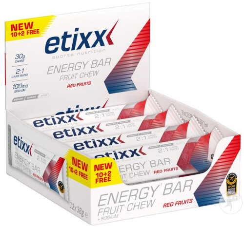 Etixx Energy Bar Fruit Red Fruits 12x38g