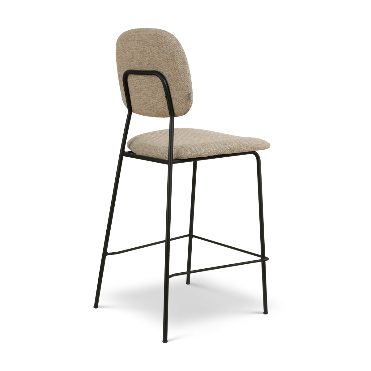 Barkruk Jasmijn taupe - zwart onderstel H65