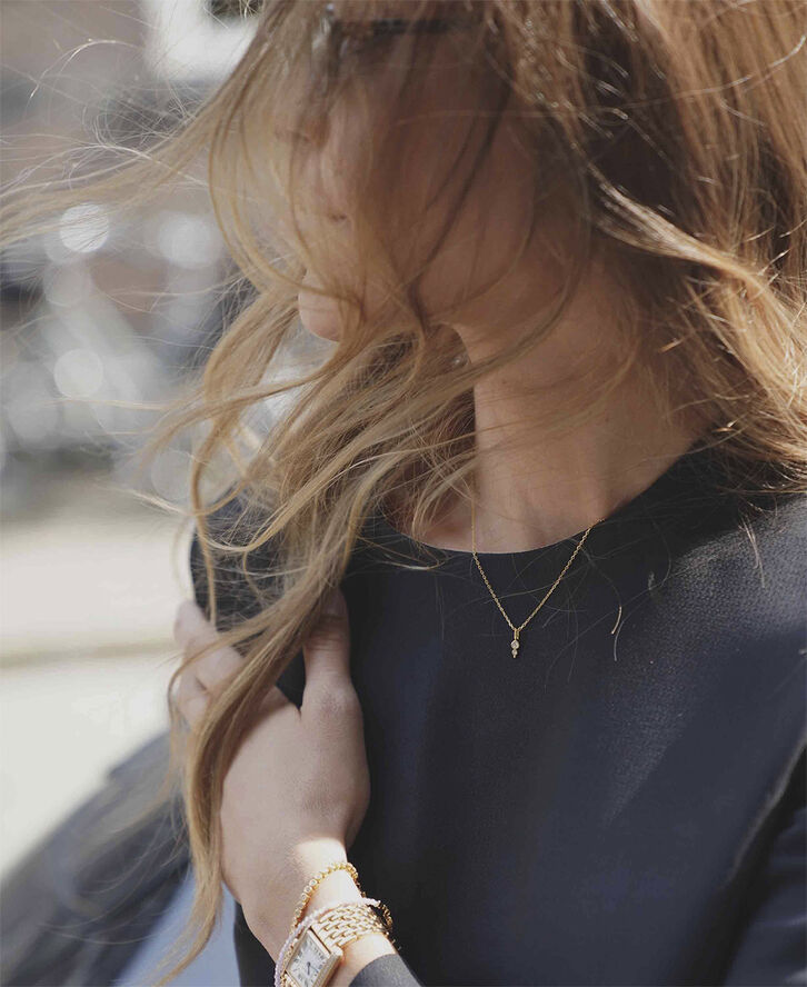 Hultquist Magnolia pendant halskæde Guld