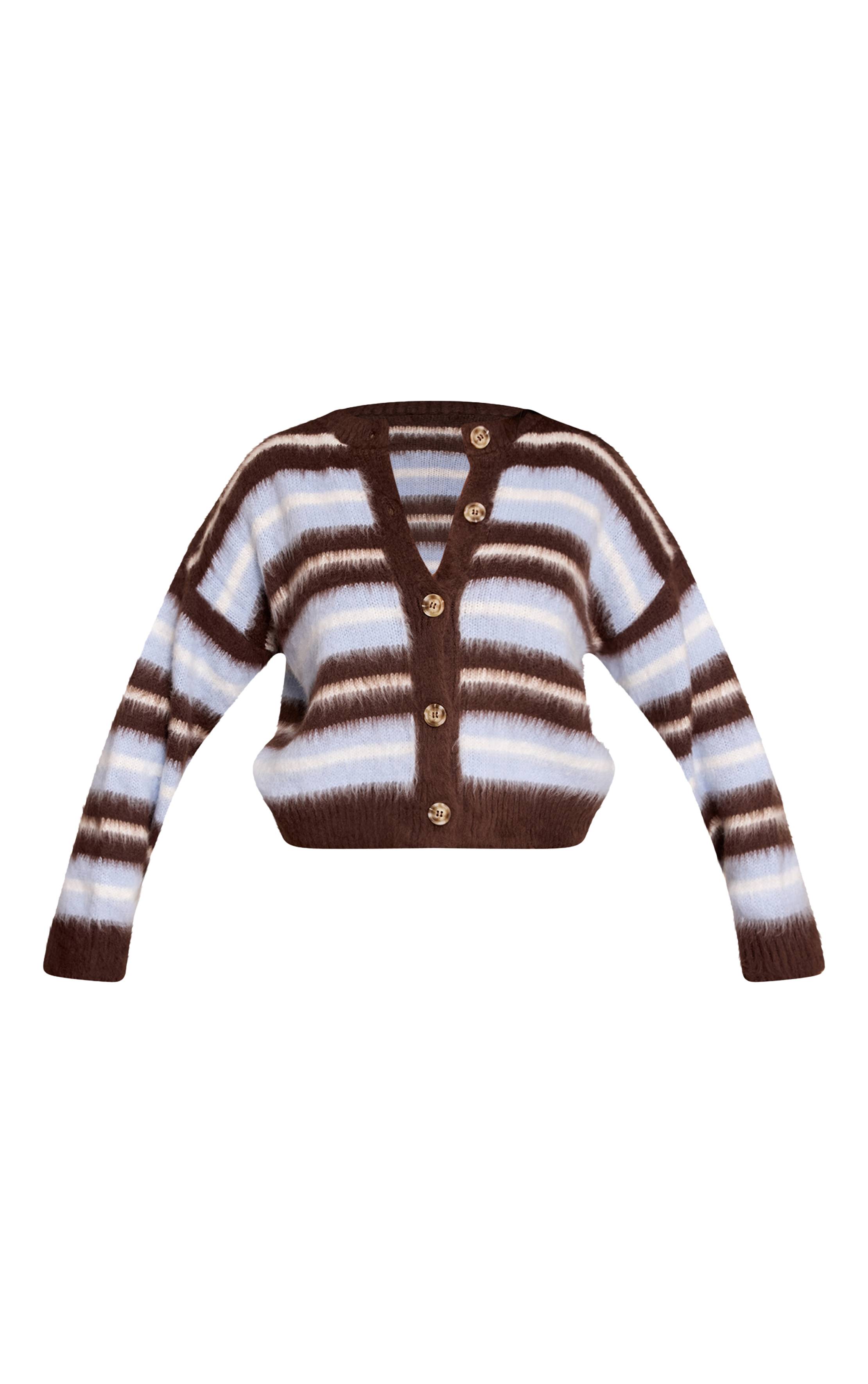 Chocolat Cardigan En Maille Brossée À Rayures Petite