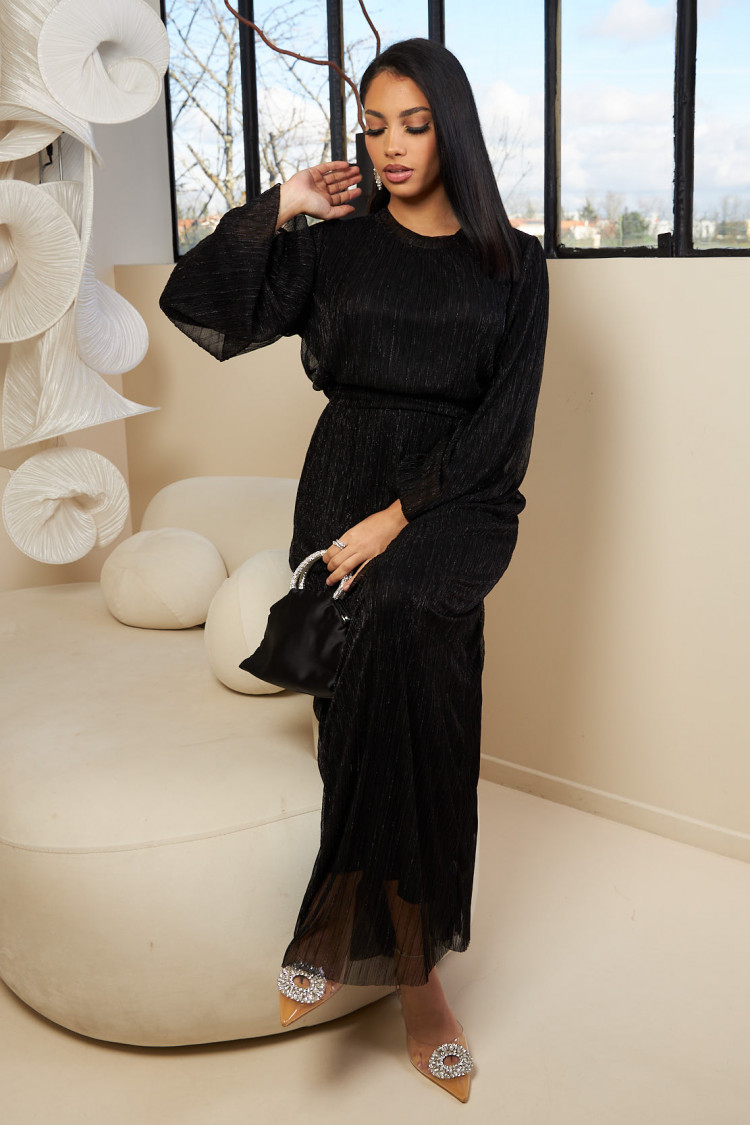 Robe de soirée pailleté noir