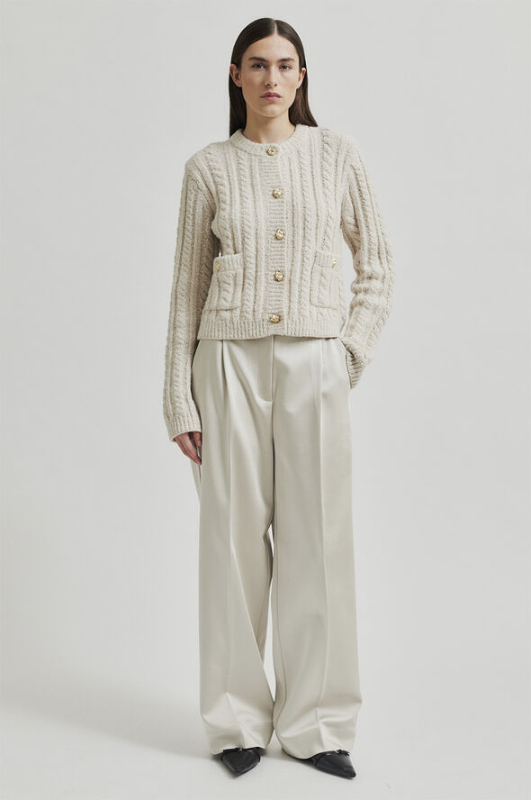 Second Female Karolina Knit Cardigan Pumice stone