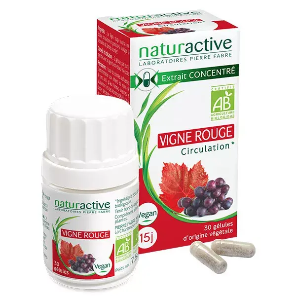 Naturaactive Videira Vermelha Orgânica 30 cápsulas vegetais