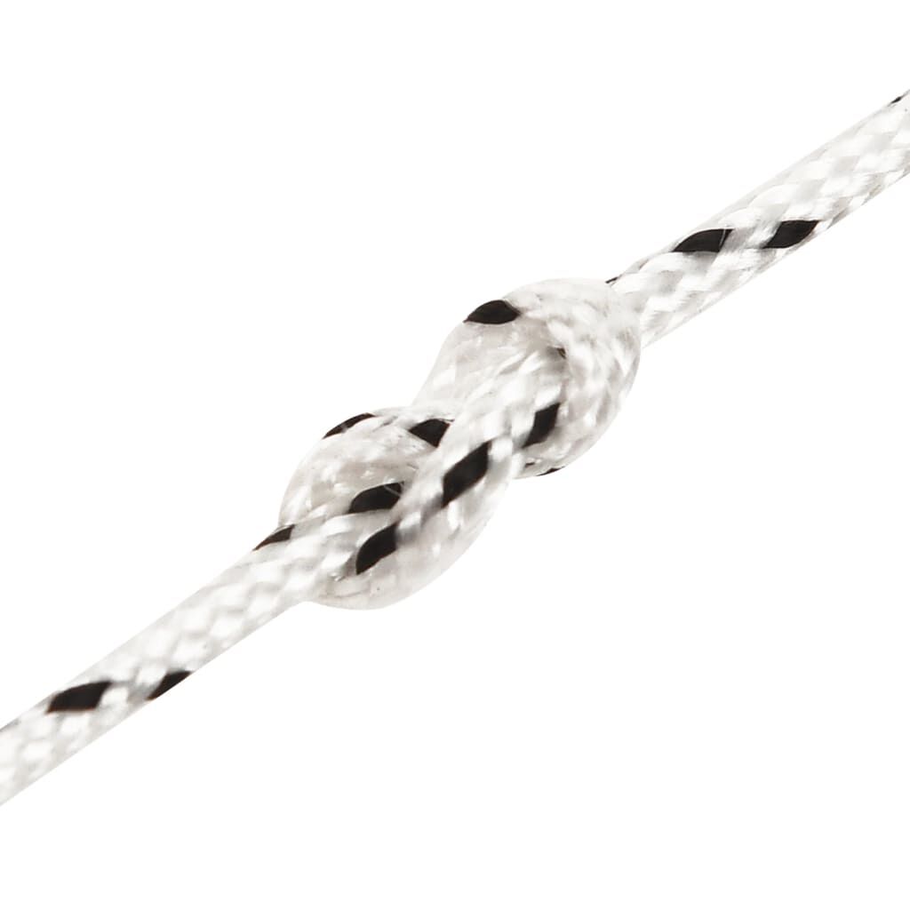 vidaXL Gevlochten zeiltouw, wit, 2 mm x 25 m, polyester