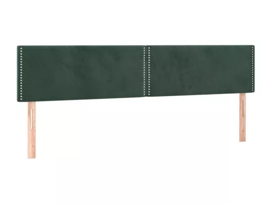 Sommier tapissier matelas et LED Vert foncé 180x200 cm Velours