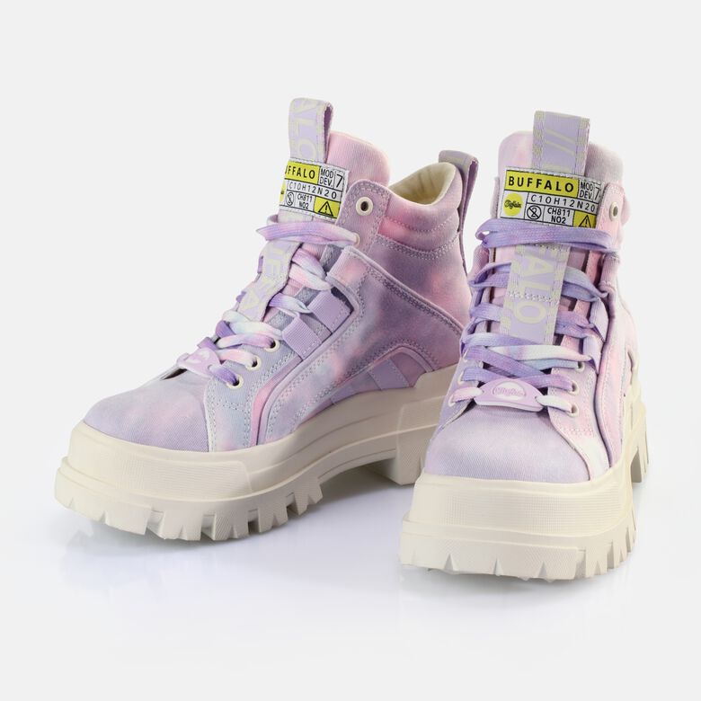 Aspha NC Mid Bottines véganes, tie dye lavande