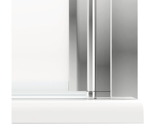 Schulte Flexa draaideur 75 cm helder glasprofiel kleur chroom