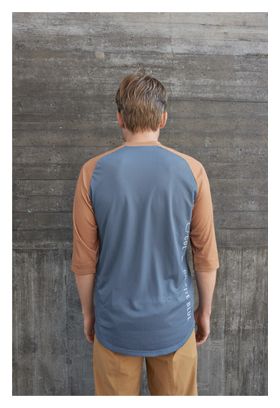 Maillot Manches 3/4 Poc MTB Pure Calcite Bleu / Aragonite Marron