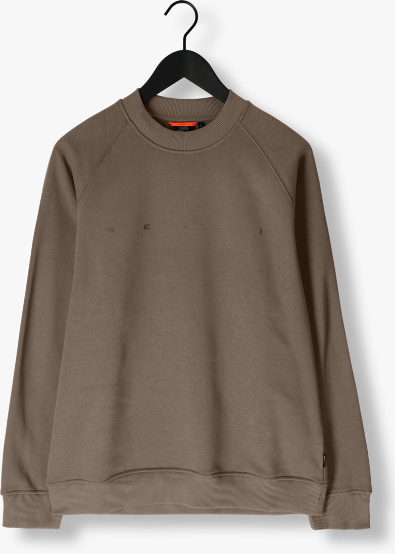 taupe genti trui basic logo sweater