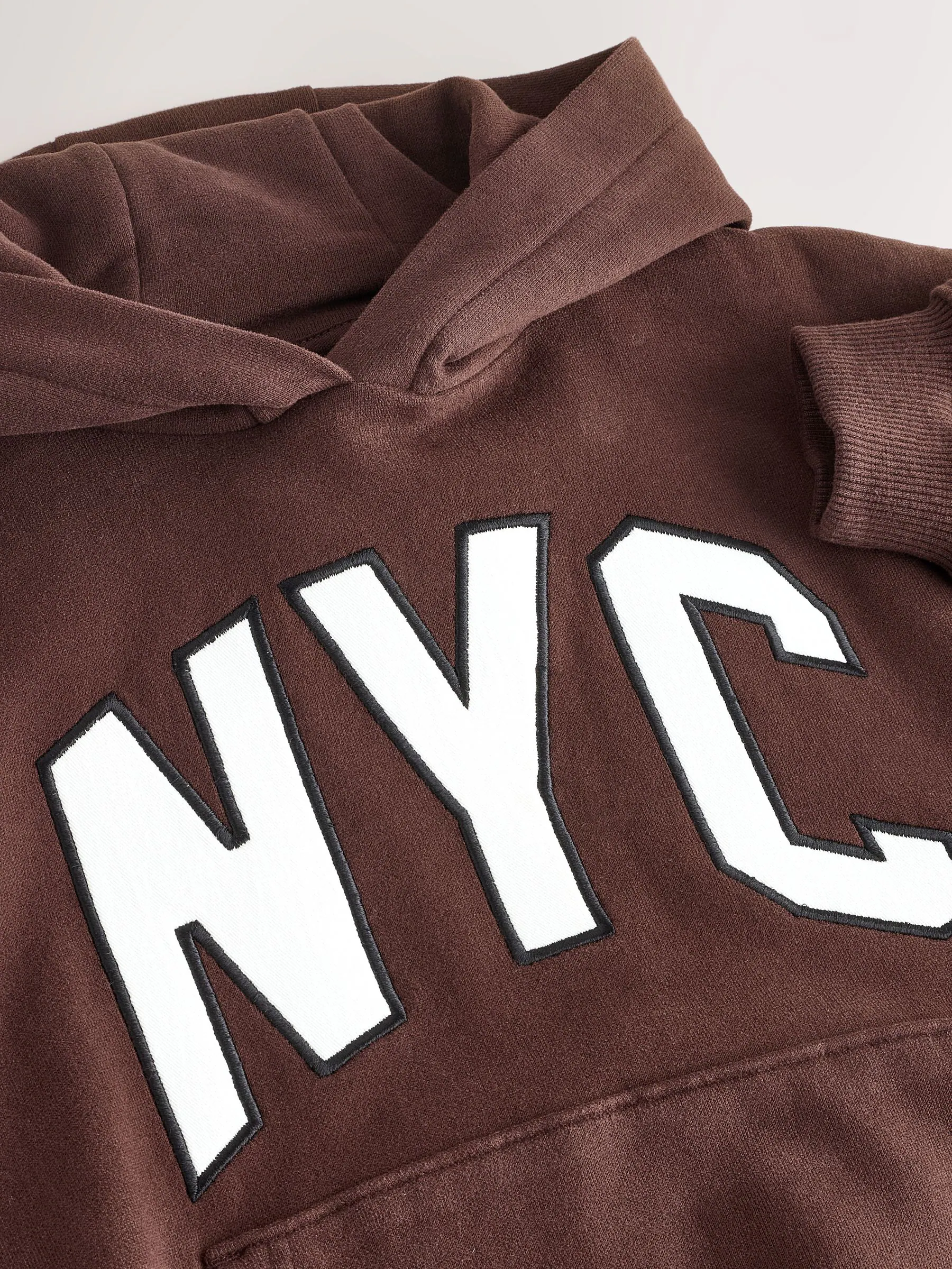 Chocoladebruine slogan - Hoodie (3 - 16 jr)