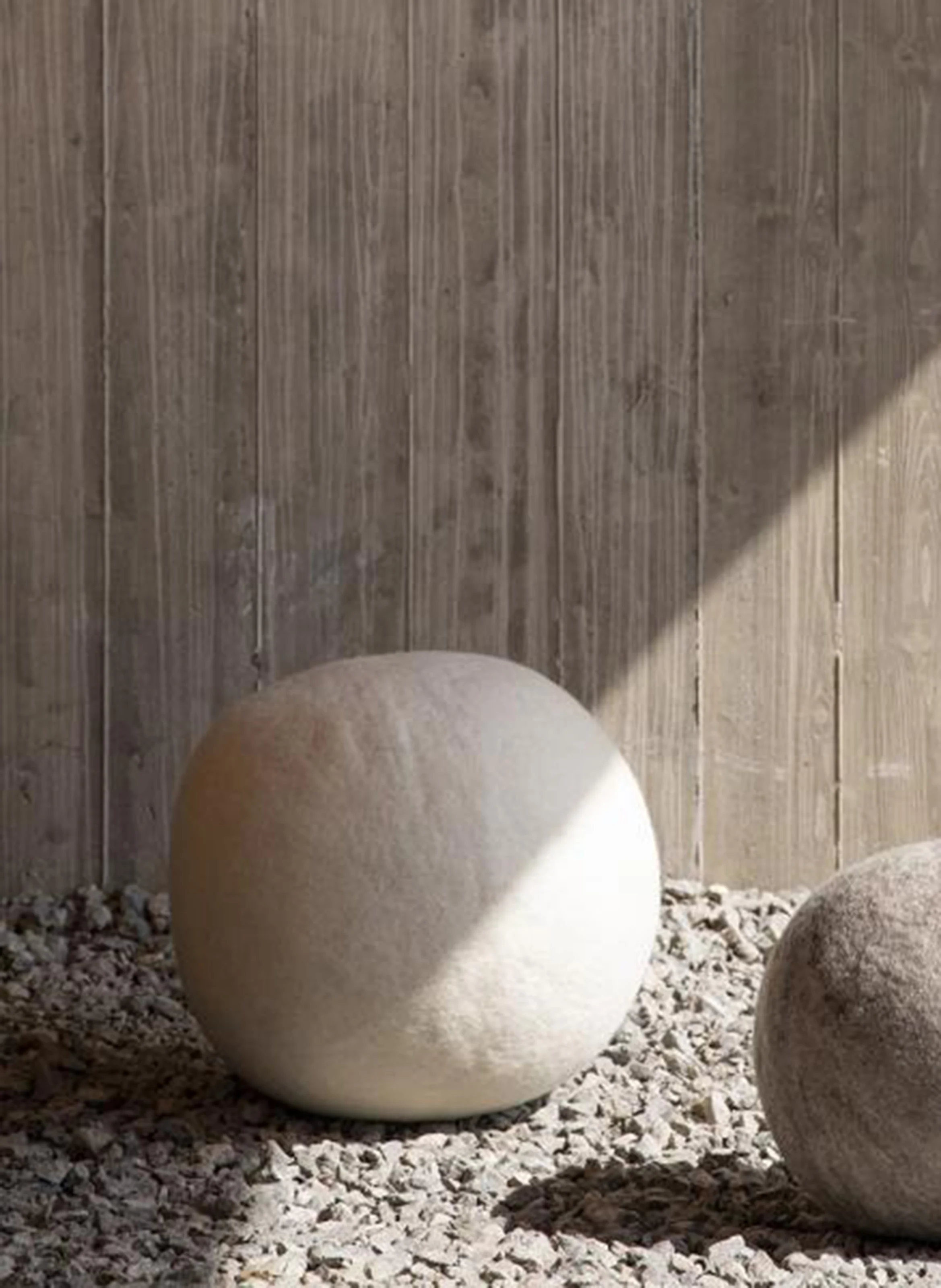 POUF XXL - Balle pouf XXL en feutre de laine| Blanc