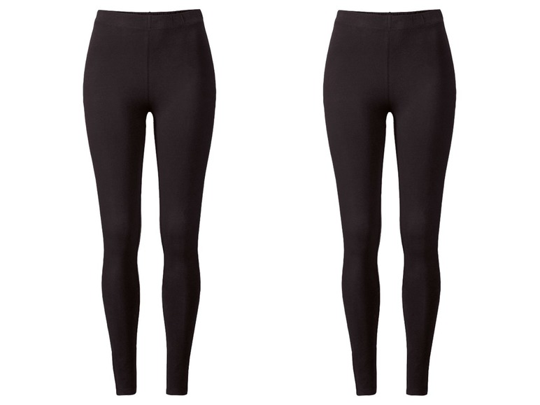 Set van 2 leggings voor dames, biokatoen