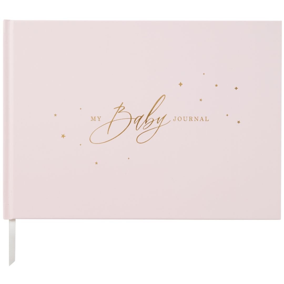 Blush and gold invulboek my baby journal blush